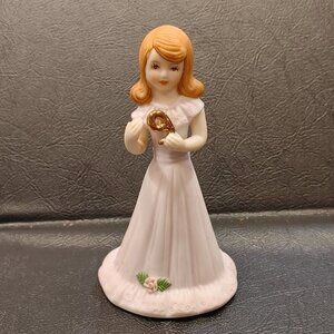 Enesco Growing Up Girls “Brunette Age 9” Porcelain Figurine